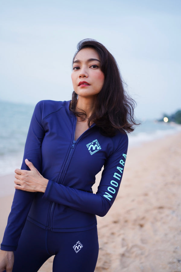 Zipper Rashguard : Navy